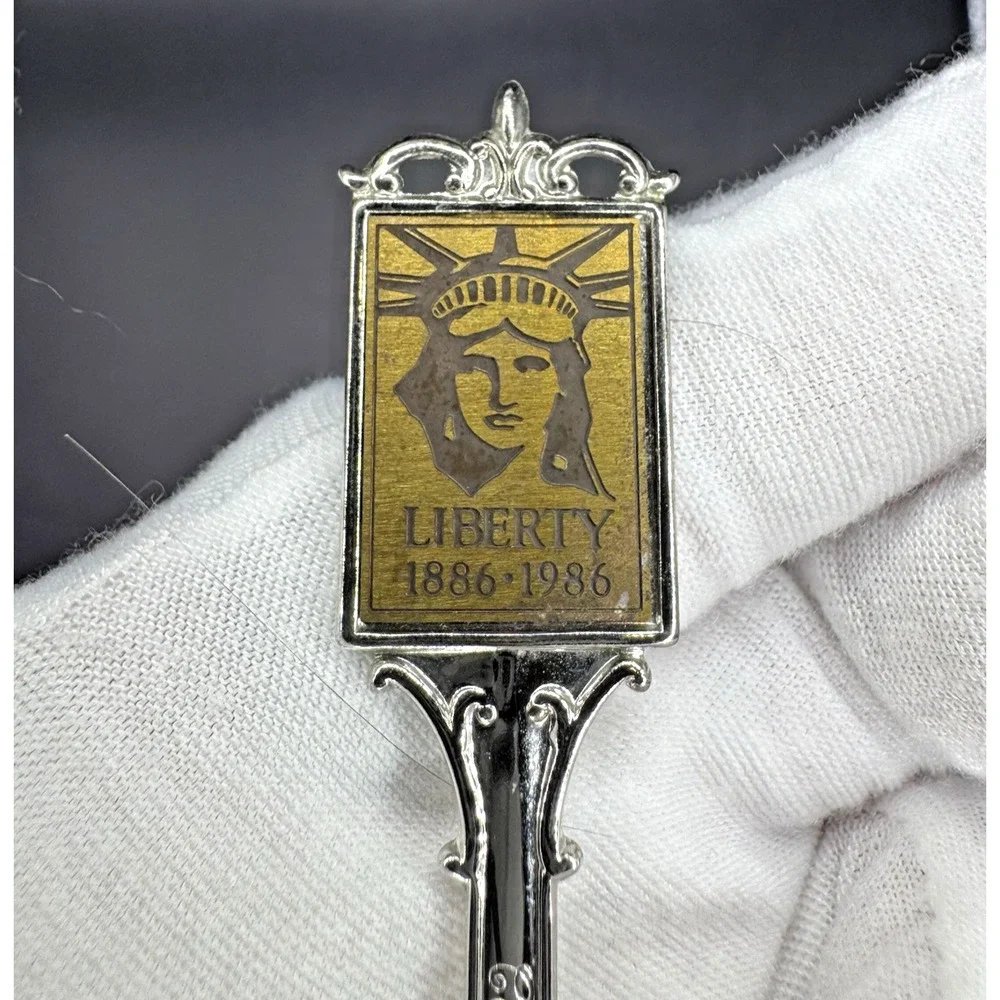 Centennial Celebration Liberty 1886-1986 Collector Mini Spoon Nickel Silver 1982